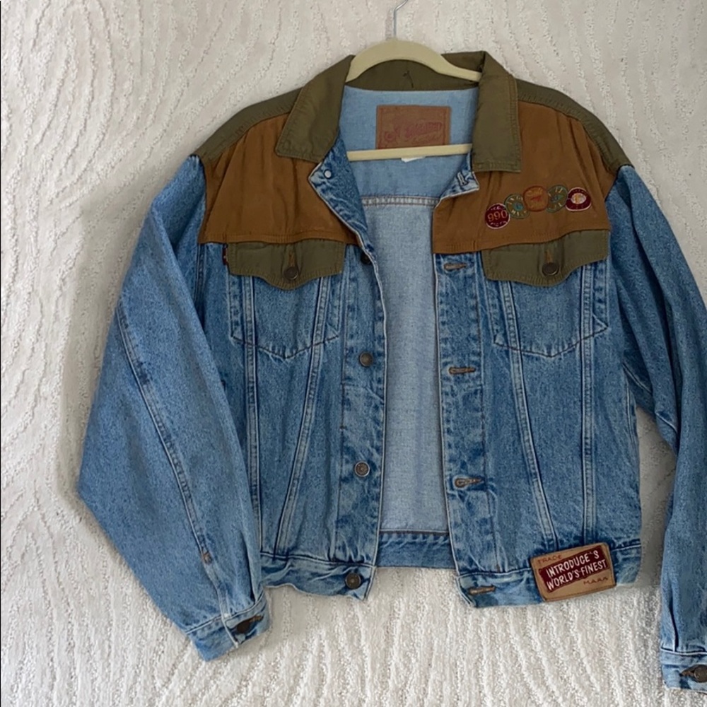 Over size vintage jean jacket